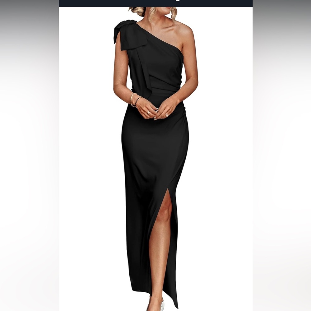 Elegant Black One Shoulder Dress